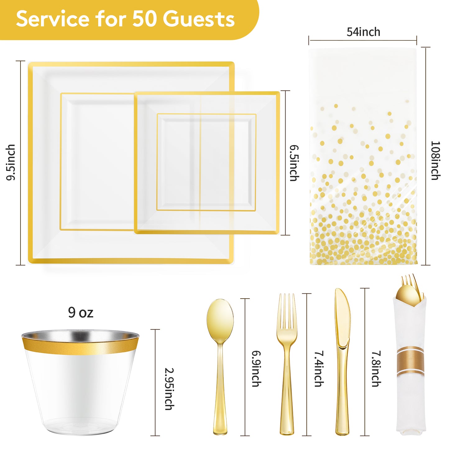 Elegant Disposable Tableware Set That Design for Beautiful Gatherings