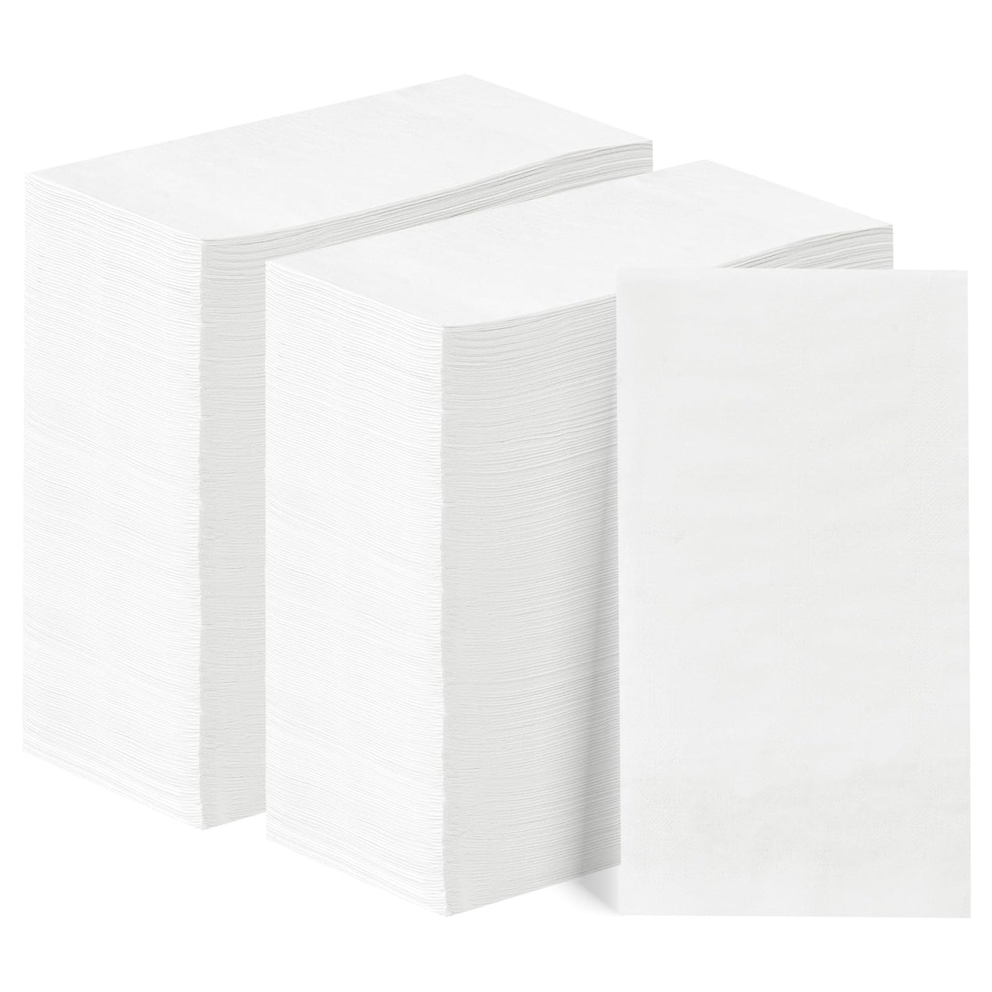 Goodluck 3-Ply White Disposable Hand Towels Soft Dinner Napkins Perfect for Kitchen, Dinner, Party, Wedding, or Event