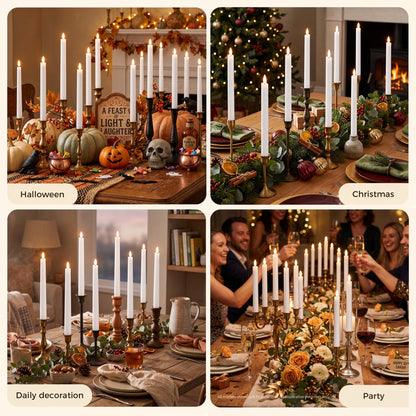 9.6 In Paraffin Wax Flameless Taper Candles
