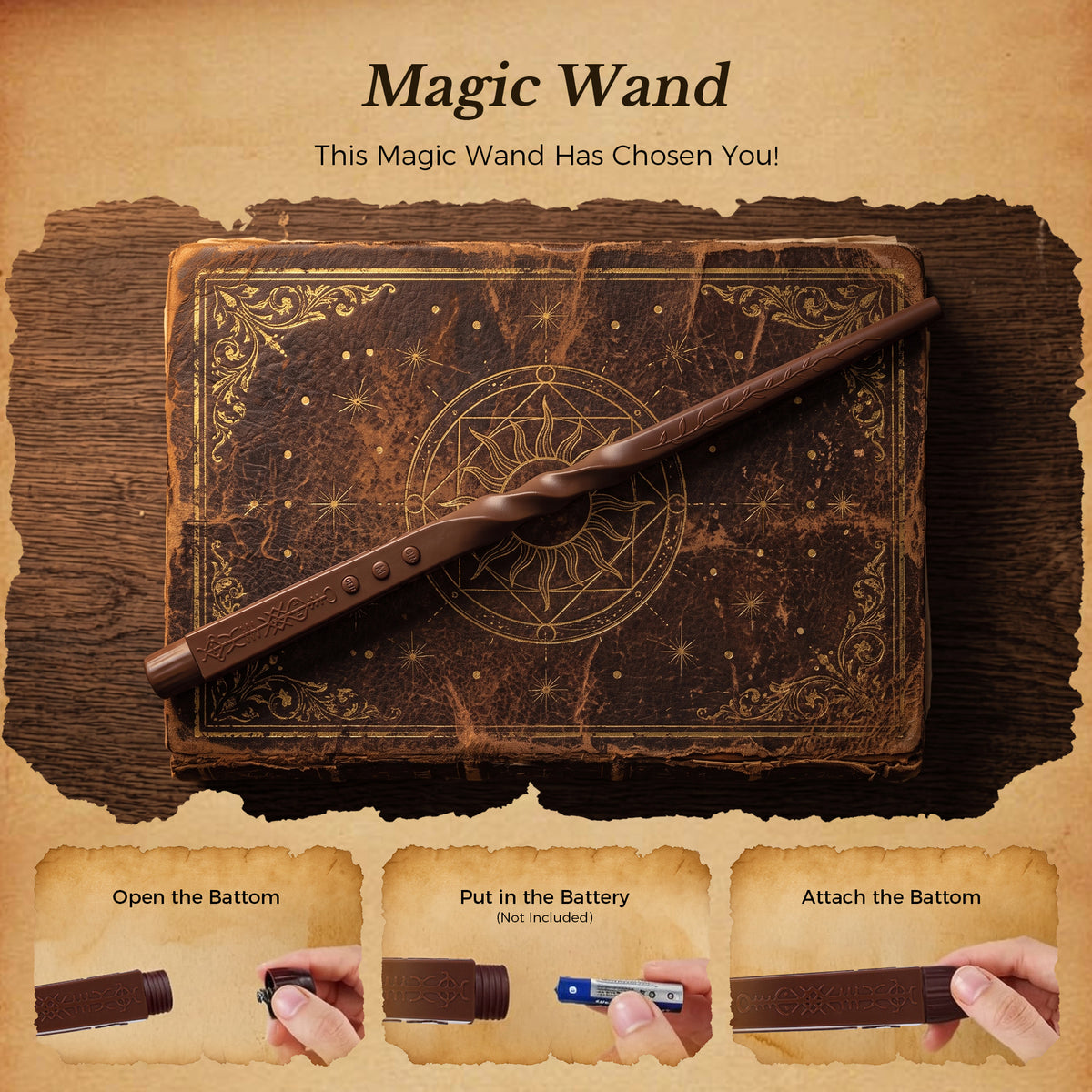 Taper Flameless Hanging Candles with 1 Magic Wands