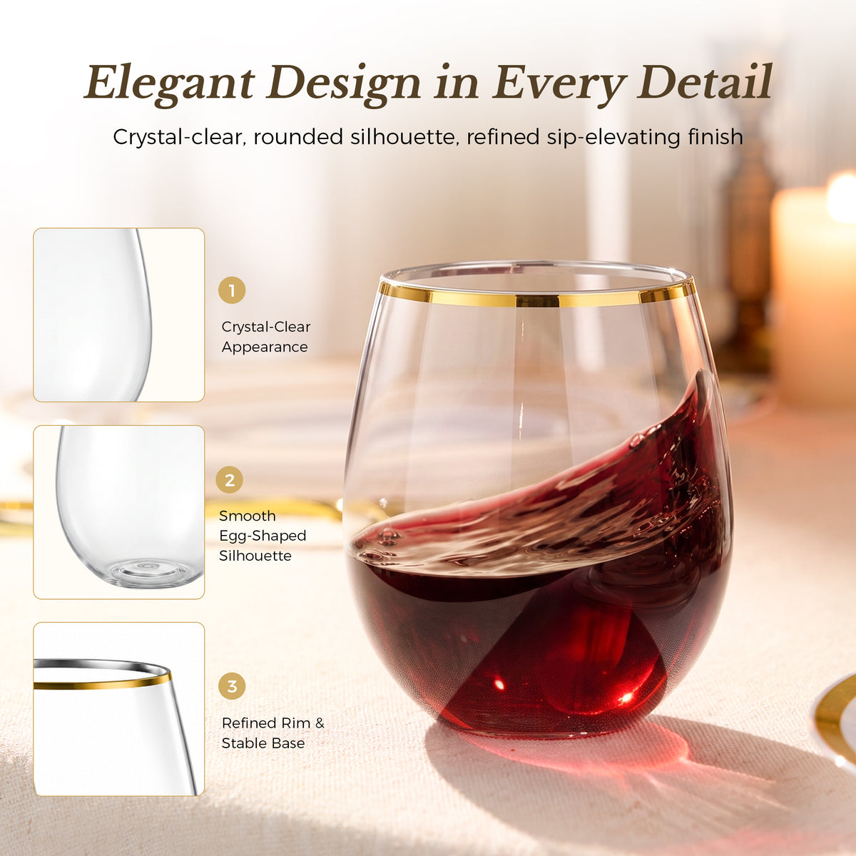 High-end Tasteful Stemless Wine Cup