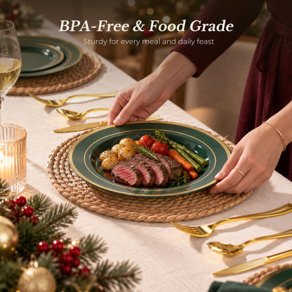 Disposable Classic Plates Set for 50/100 People