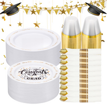 Elegant Parties Dinnerware Set with Pre-Rolled Napkins,Impress Your Guests