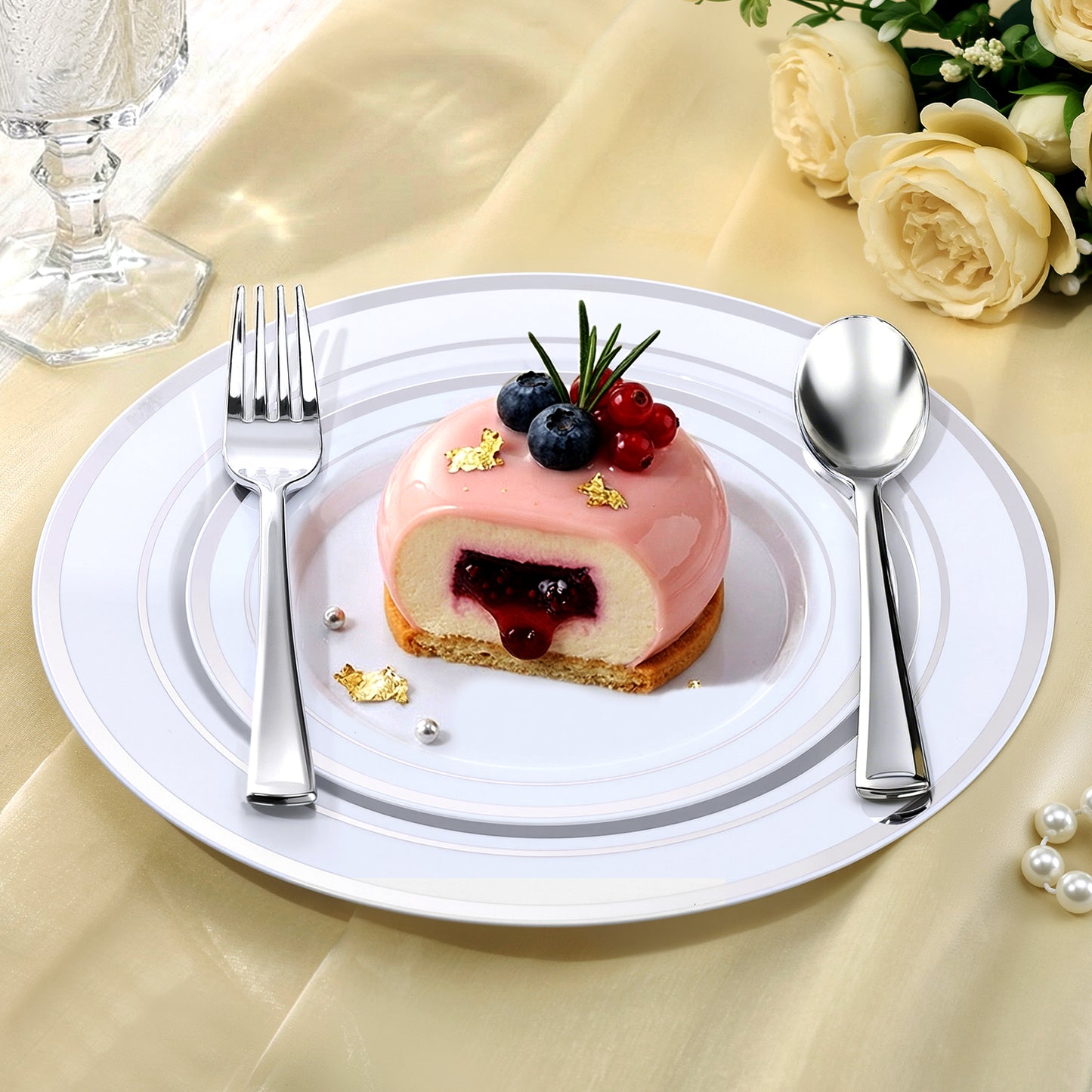 Disposable Heavy Duty Spoons and Forks for Parties, Weddings, Catering, and Dinners