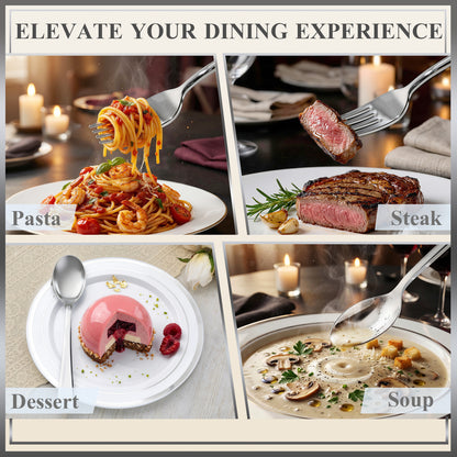 Disposable Heavy Duty Spoons and Forks for Parties, Weddings, Catering, and Dinners