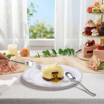 Disposable Heavy Duty Spoons and Forks for Parties, Weddings, Catering, and Dinners
