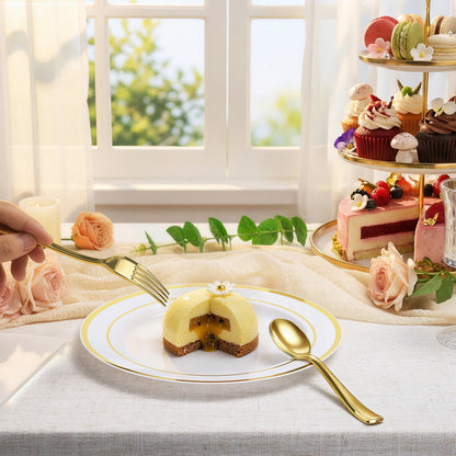 Disposable Heavy Duty Spoons and Forks for Parties, Weddings, Catering, and Dinners