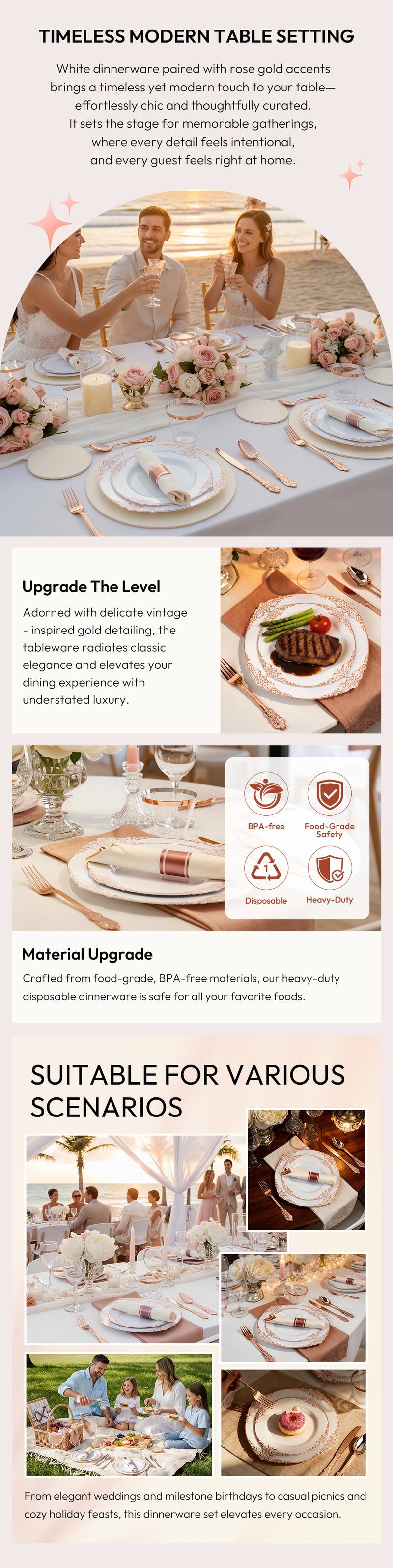 Rose gold / 25 Guests