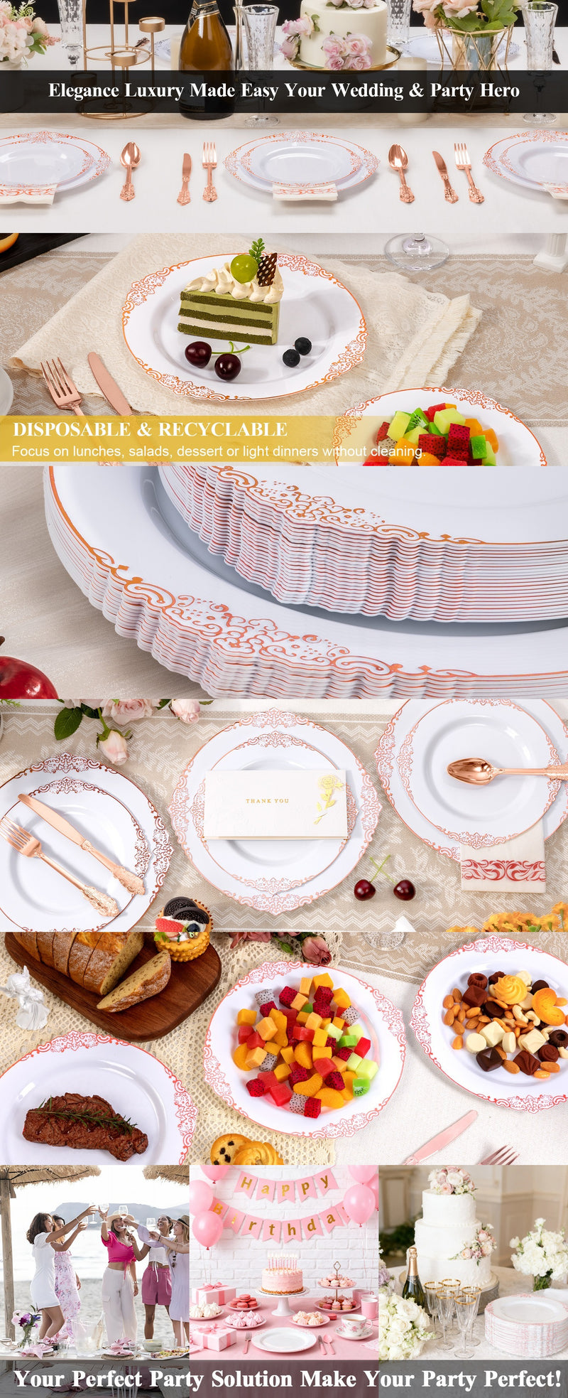 Rose gold / 100 PCS