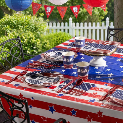 Paper Plates and Napkins Set for Specific holidays like Independence Day, Soccer Theme Party