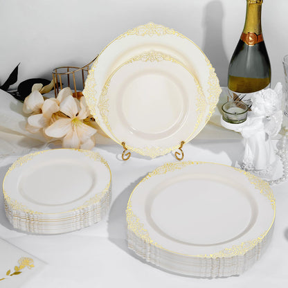 Disposable But Fancy Premium Plastic Tableware for Weddings & Parties