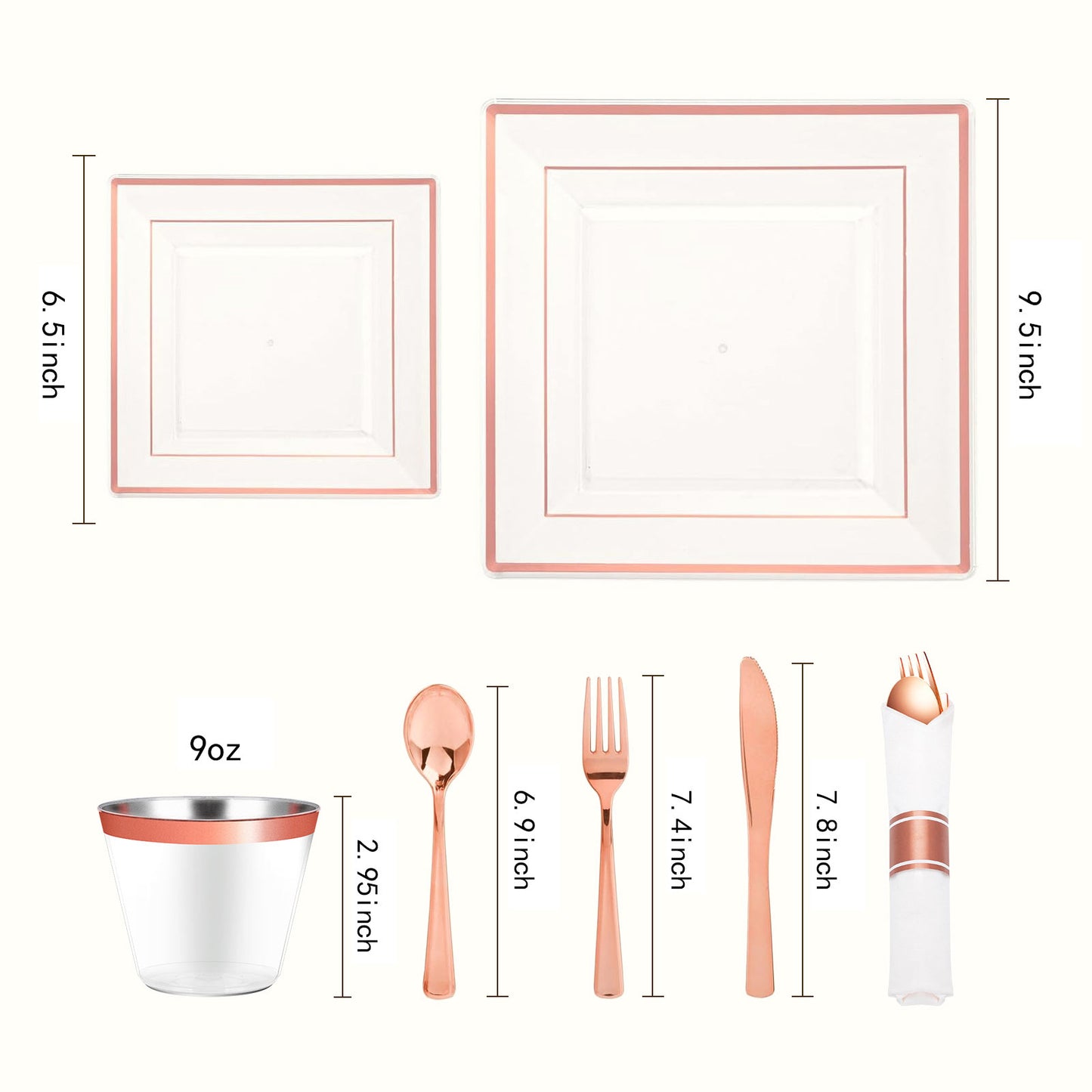 Elegant Disposable Tableware Set That Design for Beautiful Gatherings