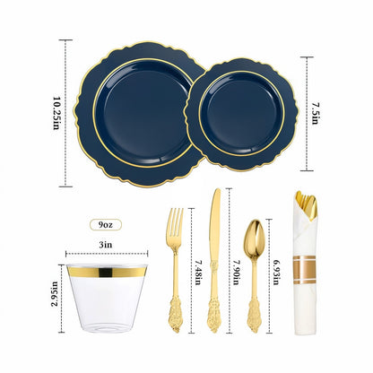 Impress Guests Easily with Elegant Baroque Disposable Dinnerware
