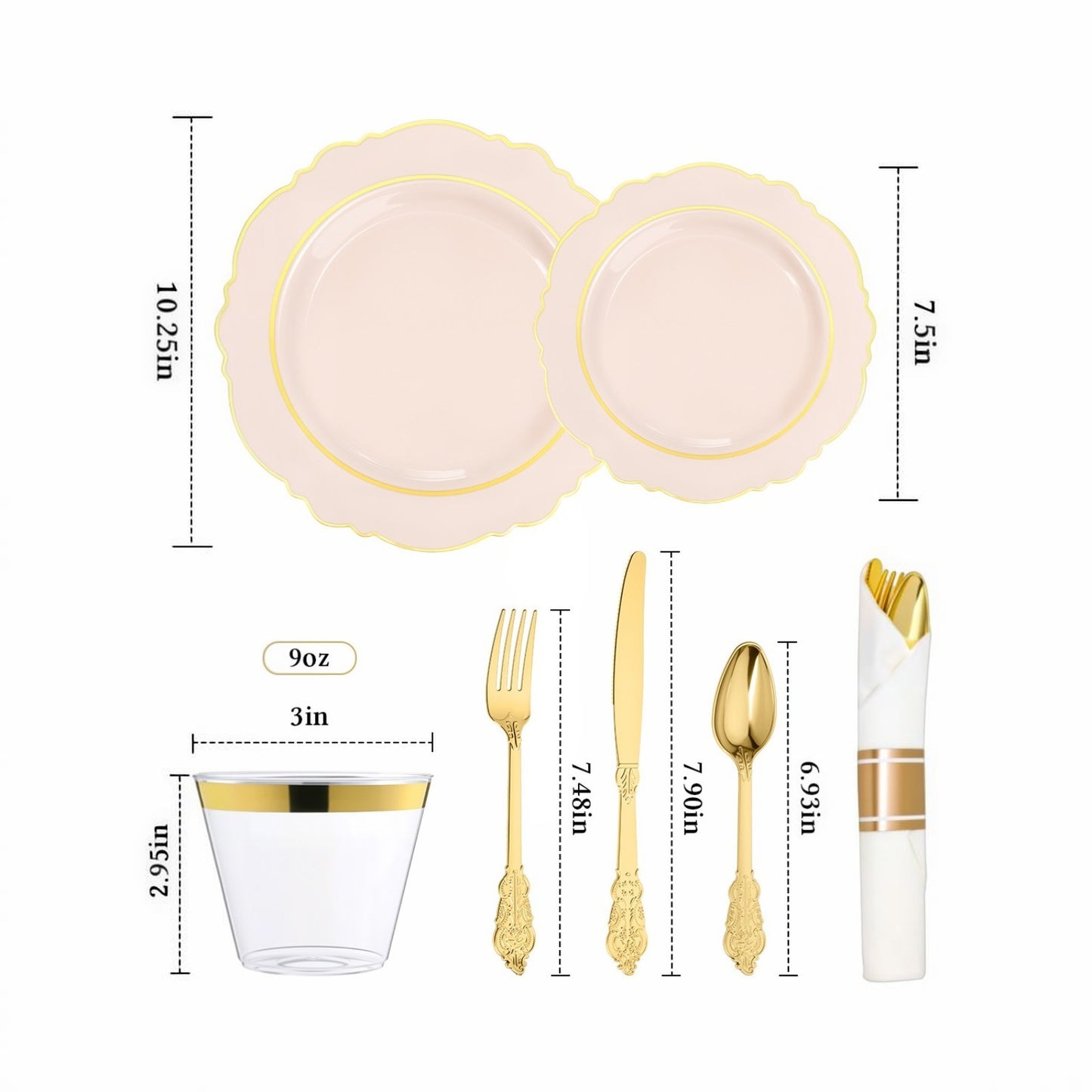 Impress Guests Easily with Elegant Baroque Disposable Dinnerware