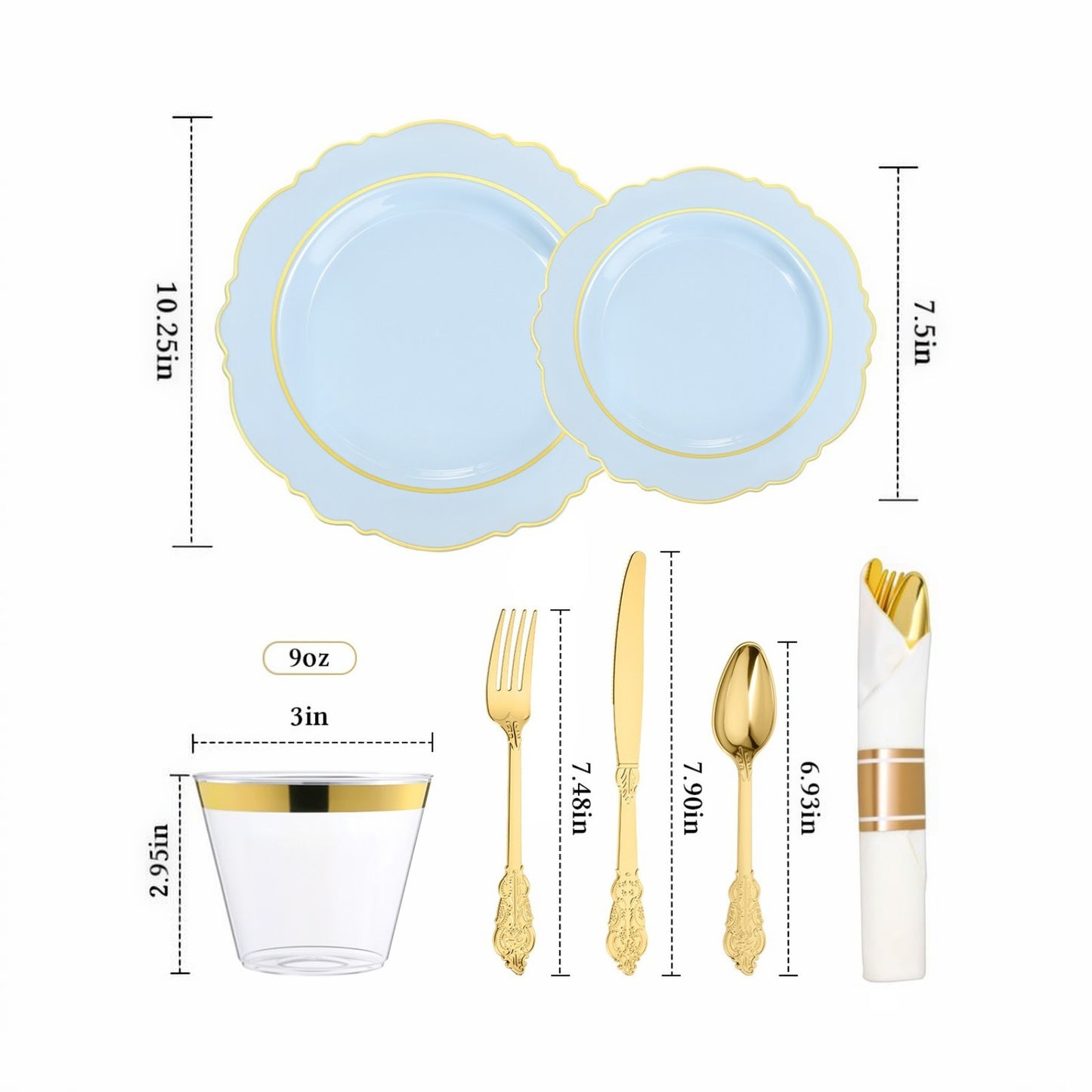 Impress Guests Easily with Elegant Baroque Disposable Dinnerware