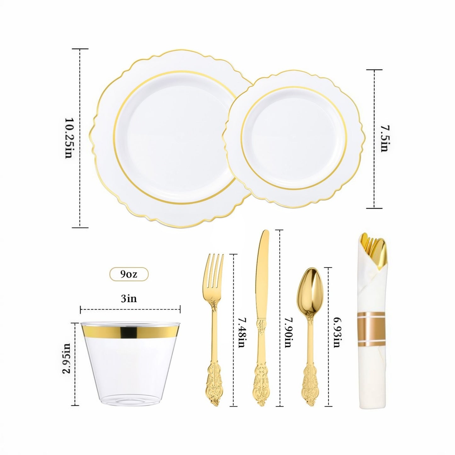 Impress Guests Easily with Elegant Baroque Disposable Dinnerware