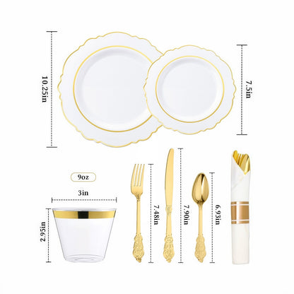 Impress Guests Easily with Elegant Baroque Disposable Dinnerware