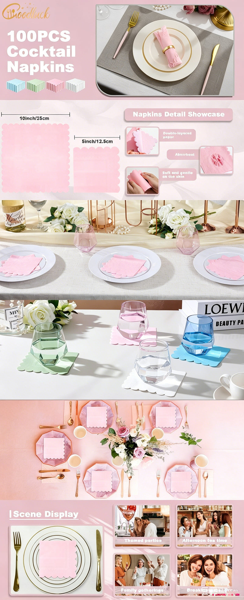 Pink / 100 PCS