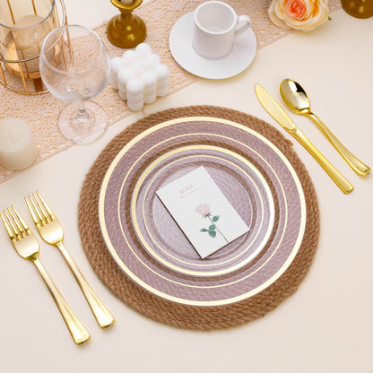 7 Inch Premium Disposable Plates for Wedding, Party, and Daily Use