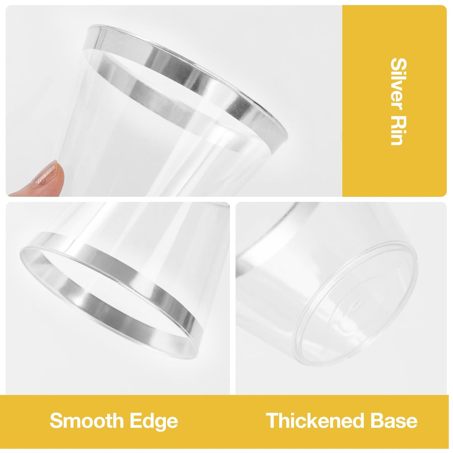 Goodluck Disposable Silver Plastic Cups for Party