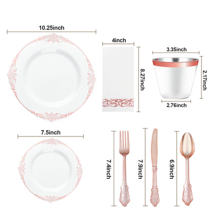 Make Parties Look Better with Disposable Retro Dinnerware Set for Party, Wedding
