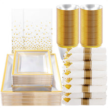 Goodluck 352-Piece Clear Plastic Dinnerware Set for 50 Guests