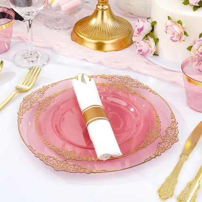Luxury Disposable Dinnerware for Weddings & Parties,Stress-Free Celebration Party-Ready in Minutes
