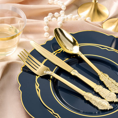 Impress Guests Easily with Elegant Baroque Disposable Dinnerware