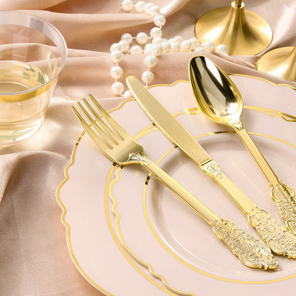 Impress Guests Easily with Elegant Baroque Disposable Dinnerware