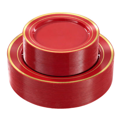 Disposable Classic Plates Set for 50/100 People