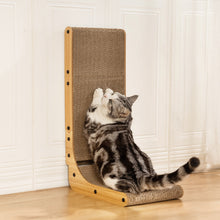 Goodluck Poils bebe L Shape 26.8 Inch Cat Scratcher with Ball Toy for Indoor