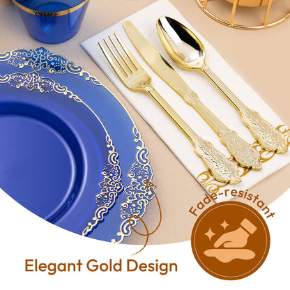 Disposable Retro Dinnerware Set for Party, Wedding