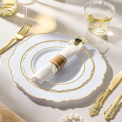 Impress Guests Easily with Elegant Baroque Disposable Dinnerware