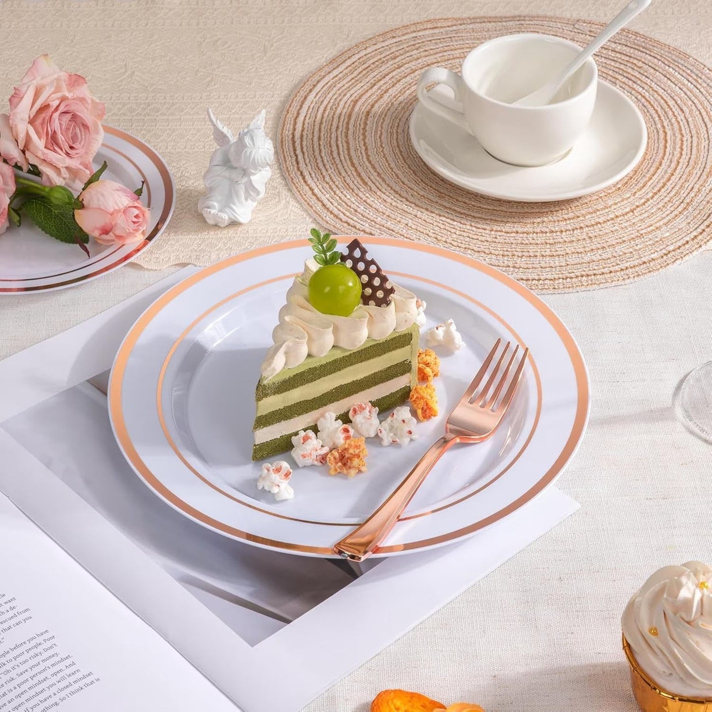 Elegant Parties Dinnerware Set with Napkins,Impress Your Guests