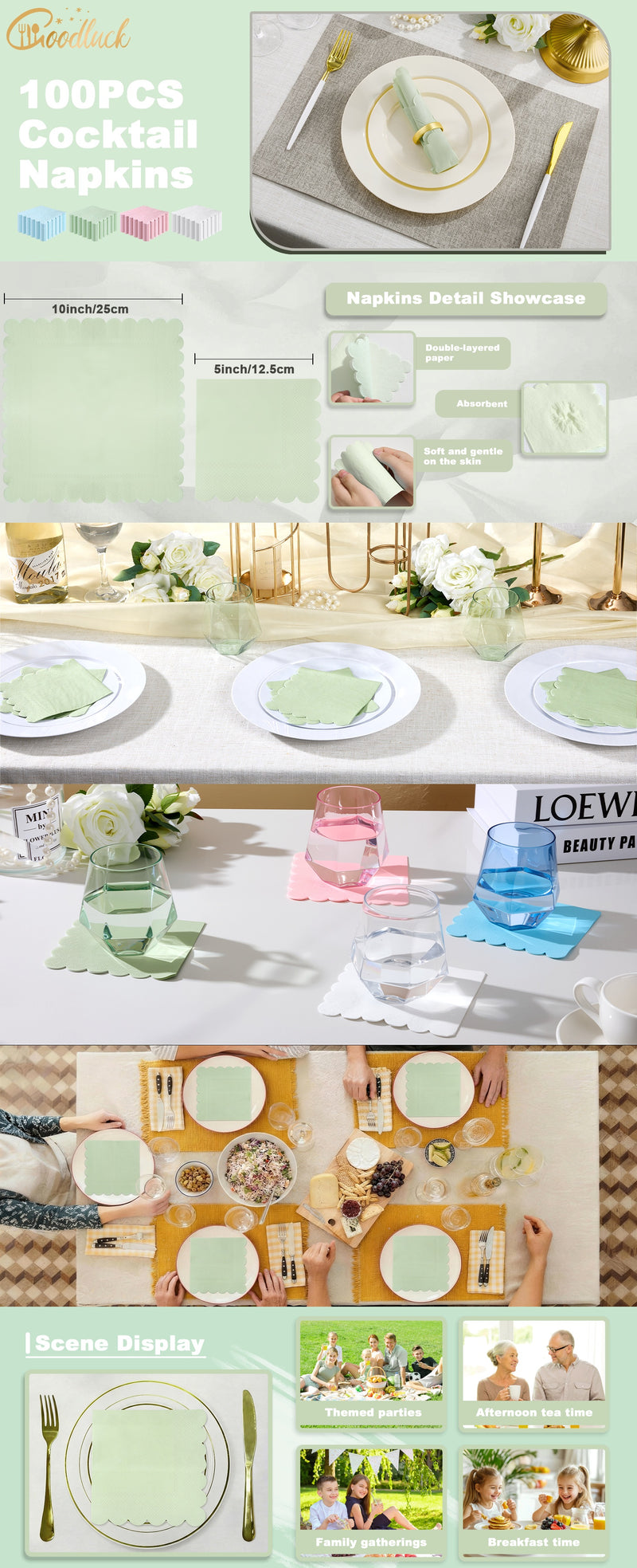 Green / 100 PCS