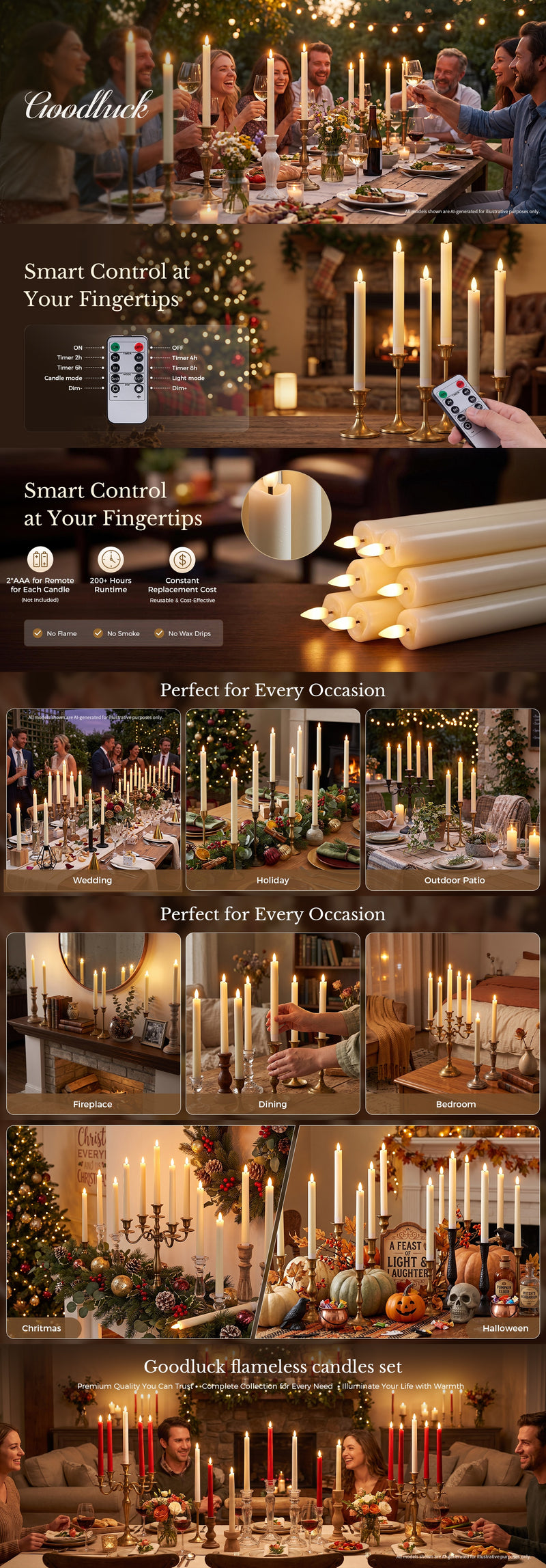 Ivory / 6 PCS
