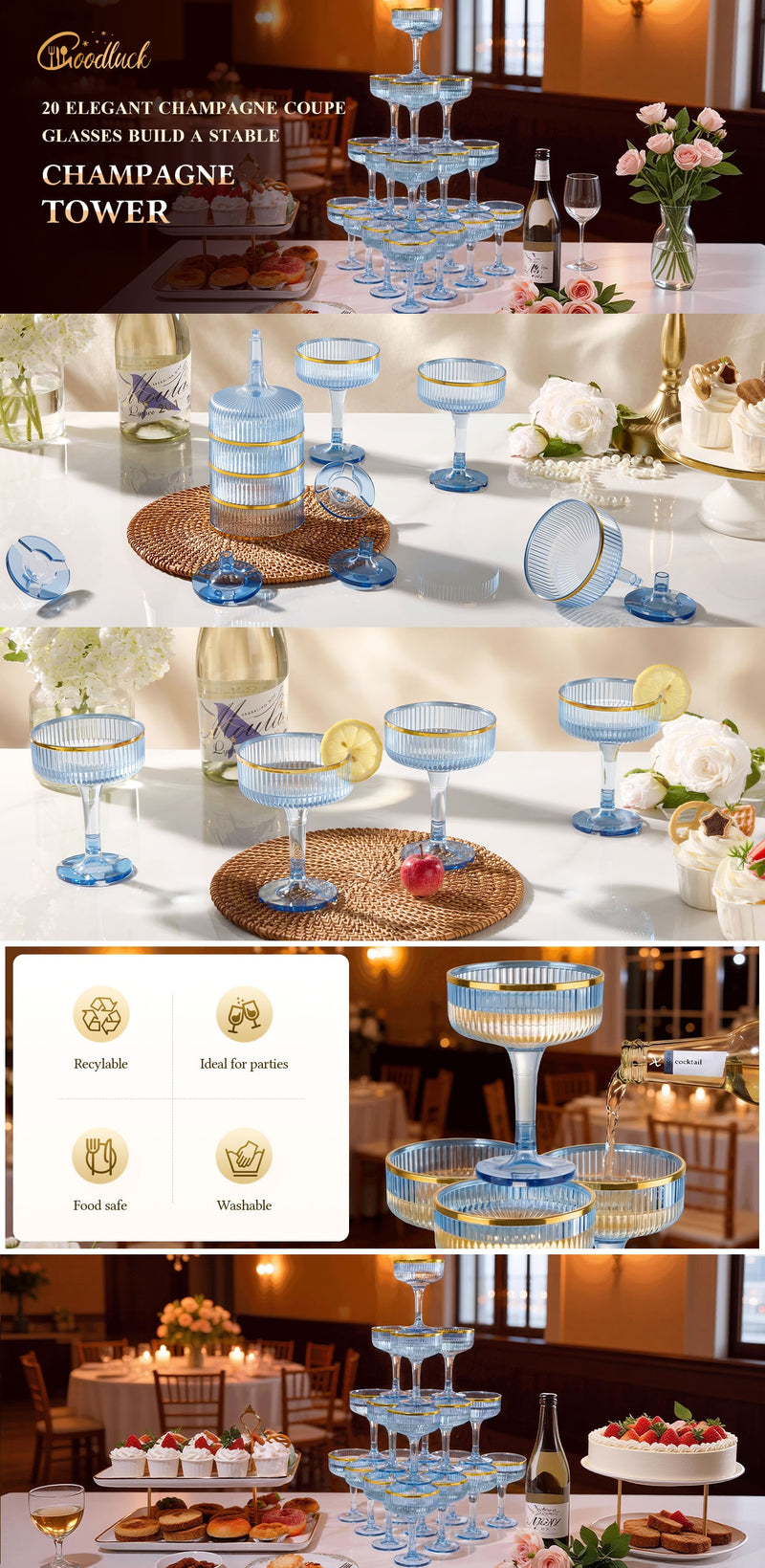 Blue / 20 PCS