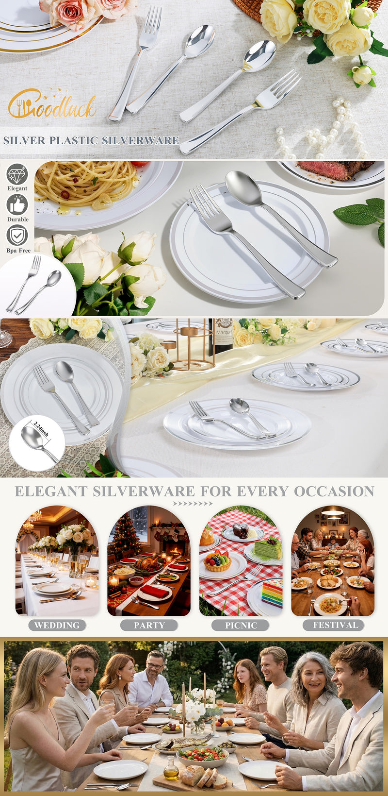Silver / 200 PCS