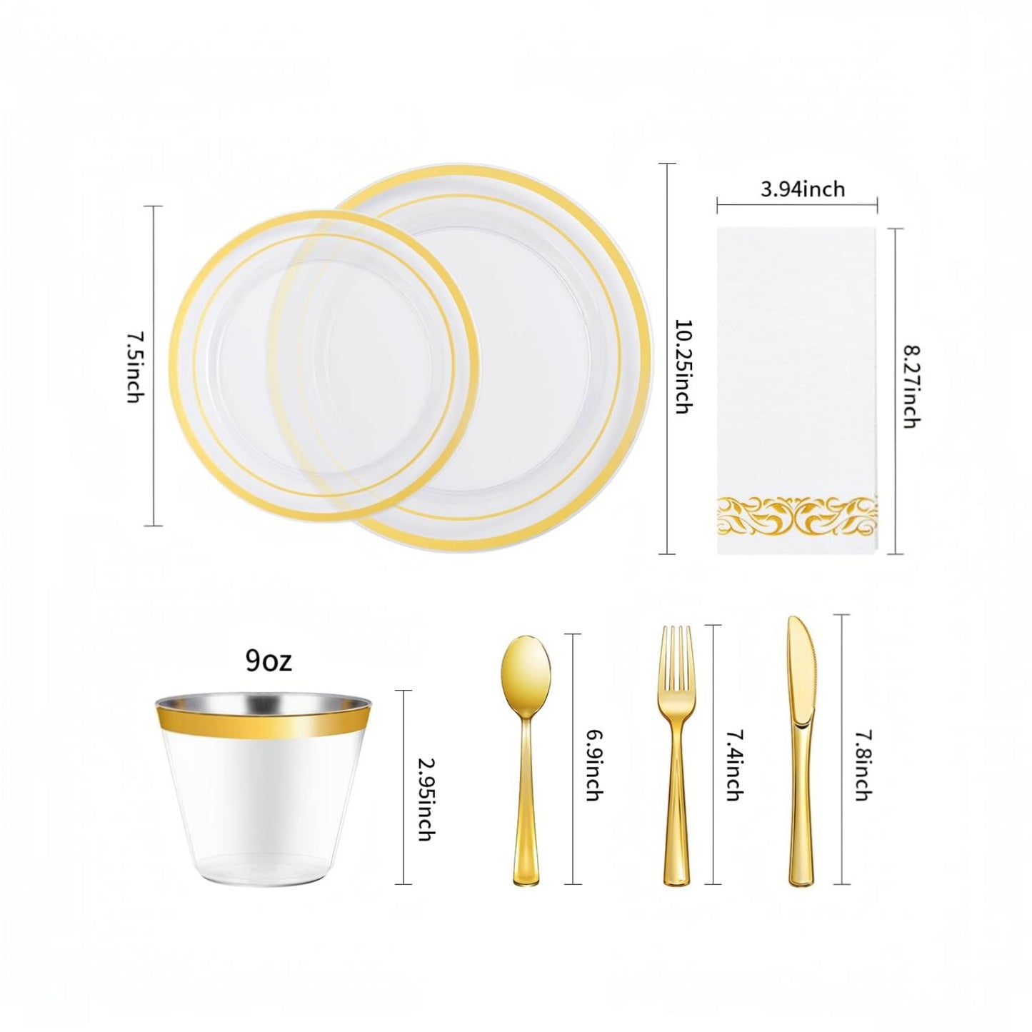 Save Time, Keep It Stylish – Shop Party Sets with Double Rim Design