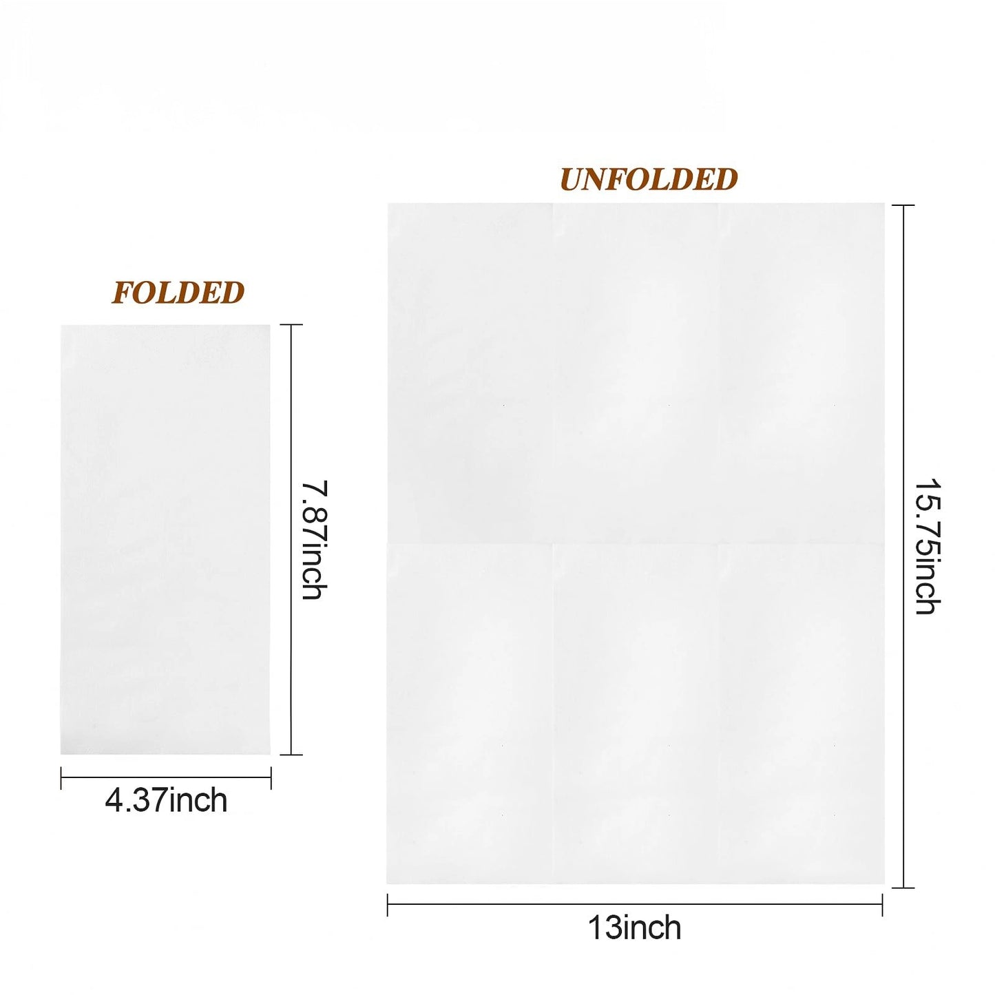 Goodluck 3-Ply White Disposable Hand Towels Soft Dinner Napkins Perfect for Kitchen, Dinner, Party, Wedding, or Event