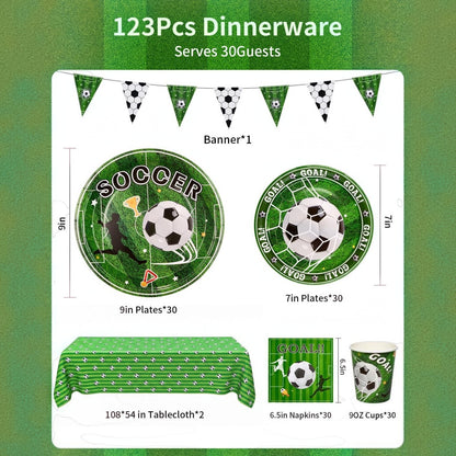 Paper Plates and Napkins Set for Specific holidays like Independence Day, Soccer Theme Party