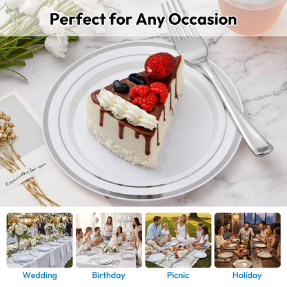 Disposable Classic Durable Dinnerware Set for Party, Wedding