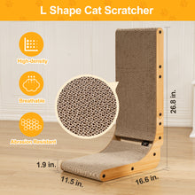 Goodluck Poils bebe L Shape 26.8 Inch Cat Scratcher with Ball Toy for Indoor