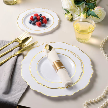 Impress Guests Easily with Elegant Baroque Disposable Dinnerware