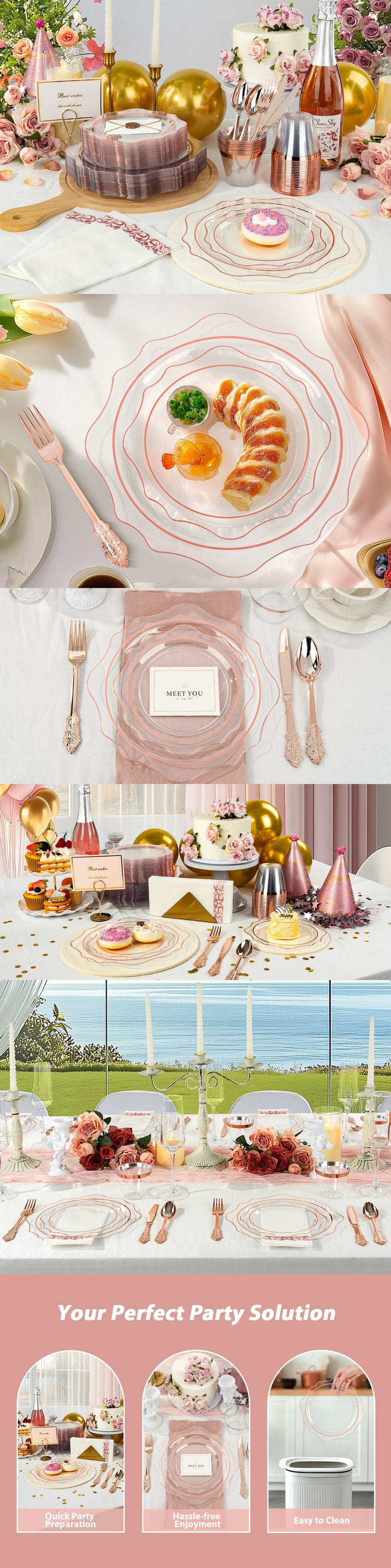Rose gold / 50 Guests（🔥Most Popular）