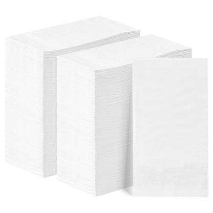 Goodluck 3-Ply White Disposable Hand Towels Soft Dinner Napkins Perfect for Kitchen, Dinner, Party, Wedding, or Event