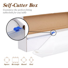 Goodluck 54 Inch X 300 Feet White Plastic Table Cloths with Cutter Box