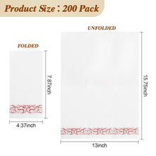 Goodluck 200 Pack 3-Ply Disposable Dinner Napkins with Rose Gold Trim Perfect for Kitchen, Dinner, Party, Wedding, or Event