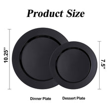 Goodluck Disposable Black Plastic Plates Set