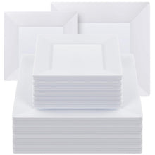 Goodluck 100 Pack Heavy Duty Square Plastic Plates